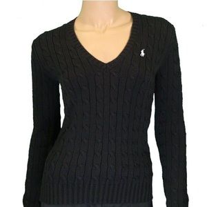 Polo Ralph Lauren Sport Cable Knit V Neck Sweater